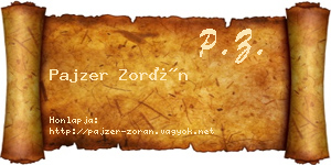Pajzer Zorán névjegykártya